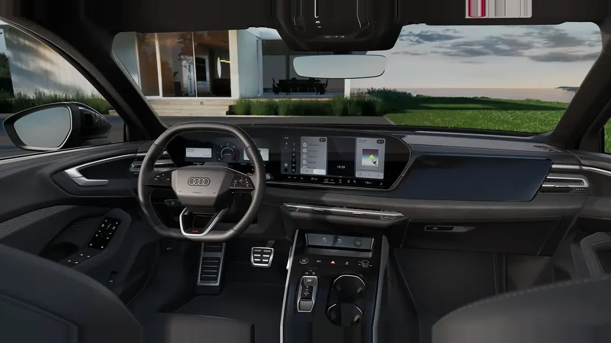 Audi A5 TDI 150kW (204CV) Black Line en renting en Zaragoza — Delantera