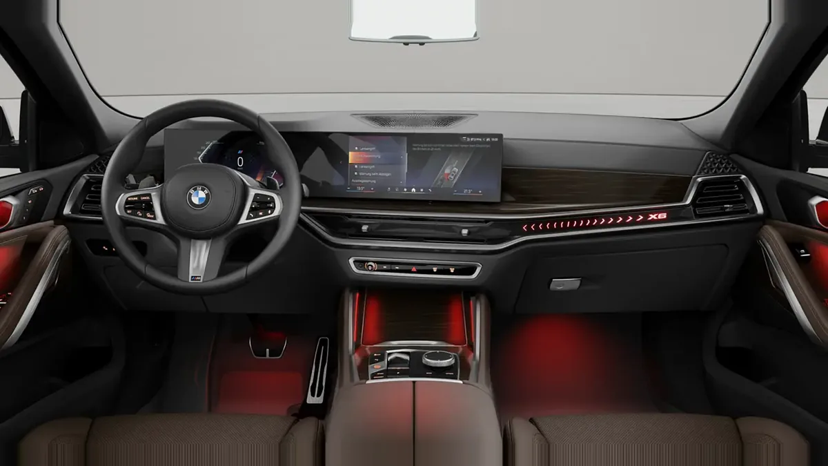 BMW X6 xDrive 40d M Sport en renting en Zaragoza — Interior