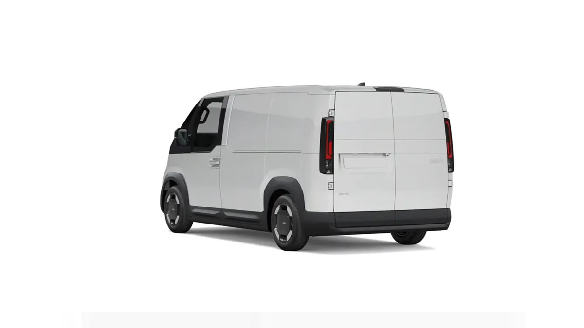 Kia PV5 Cargo L2H1 LR Essential en renting en Zaragoza — Trasera