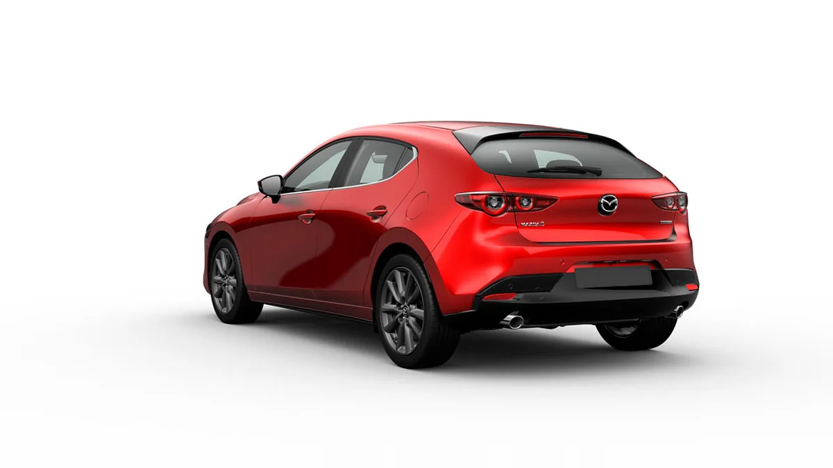 Mazda 3 2.5L e-Skyactiv G MHEV 140CV 6AT Centre-Line RD en renting en Zaragoza — Trasera