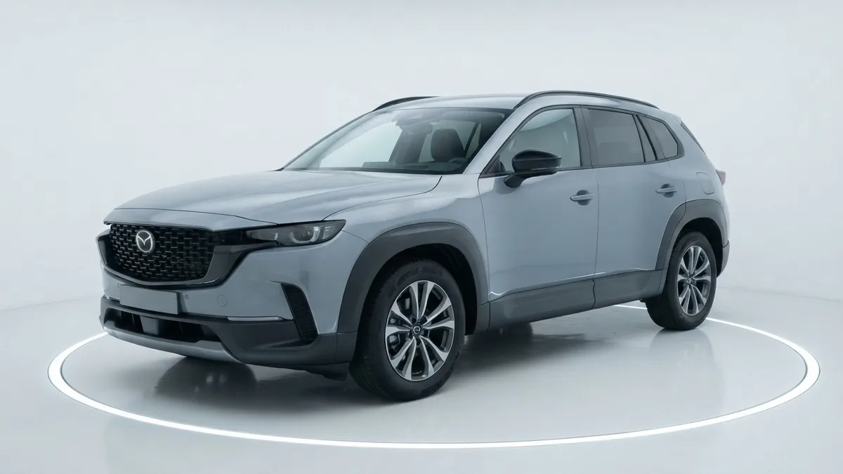 Mazda CX-5 2.5 Sky MHEV 141CV AT FWD Exclusive-Line en renting en Zaragoza — Lateral