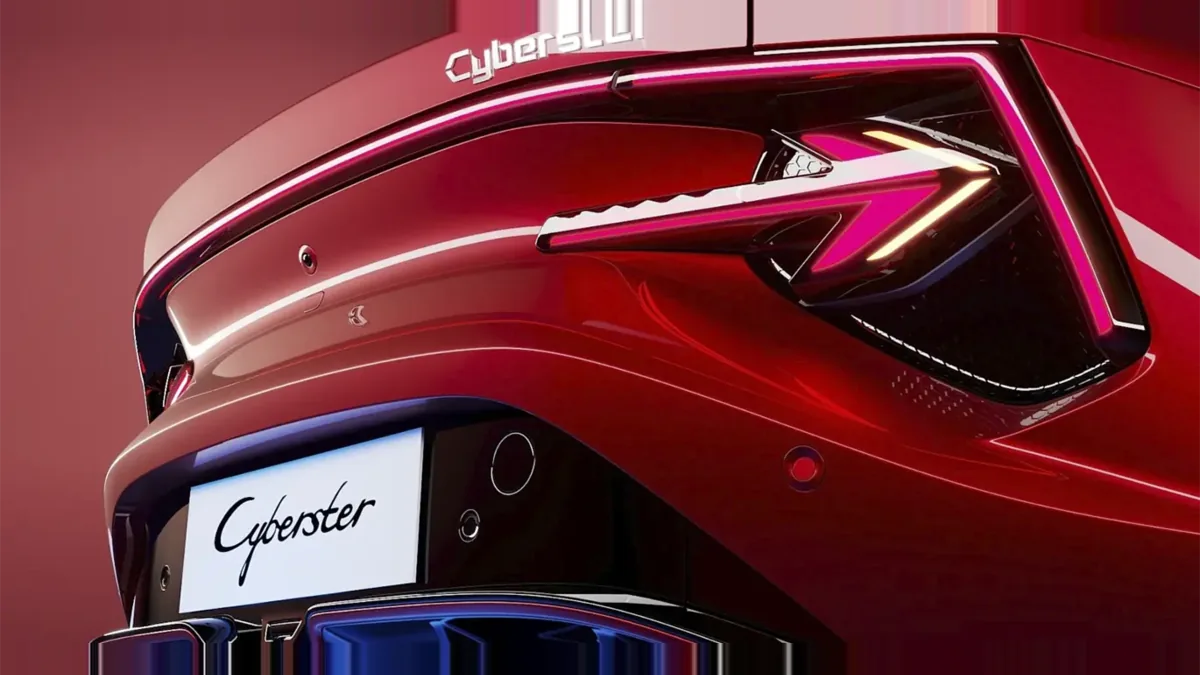 MG Cyberster Trophy Single Motor en renting en Zaragoza — Trasera