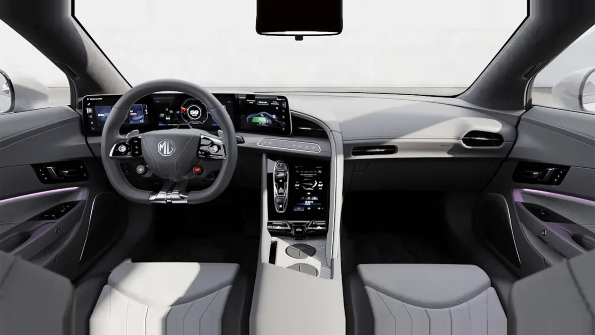 MG Cyberster Trophy Single Motor en renting en Zaragoza — Interior