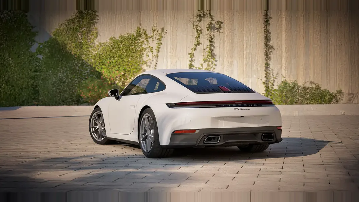 Porsche 911 Carrera en renting en Zaragoza — Trasera